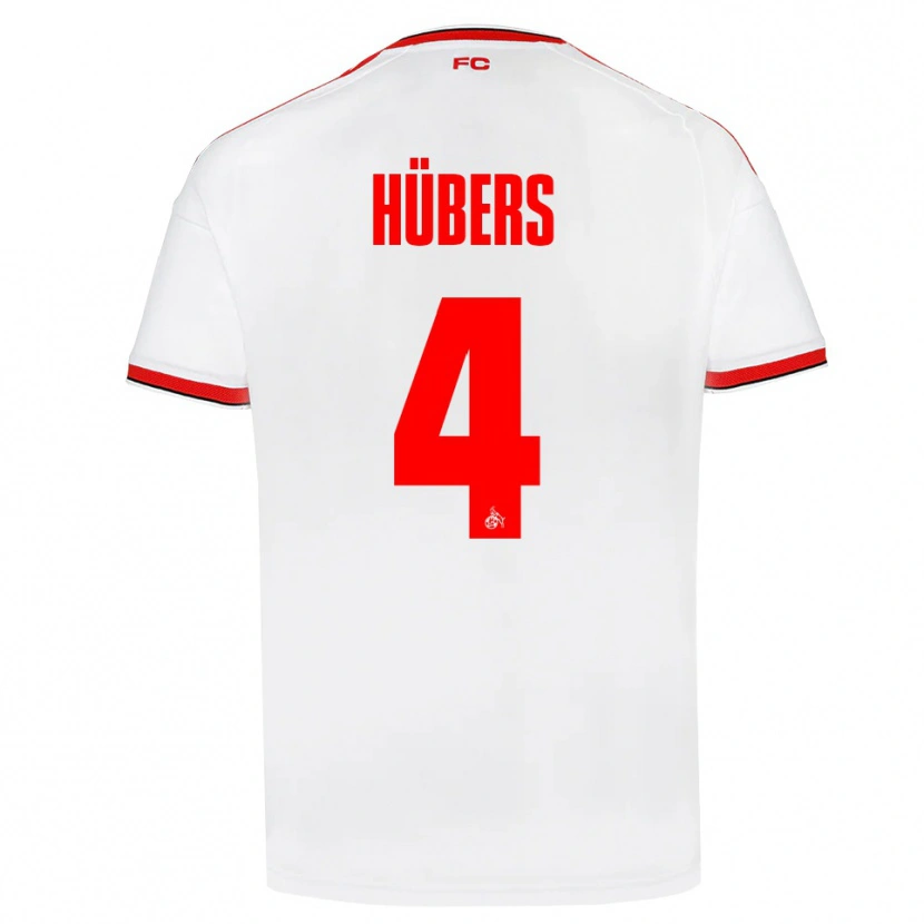 Danxen Dámské Timo Hübers #4 Bílá Červená Černá Domů Hráčské Dresy 2026/27 Dres