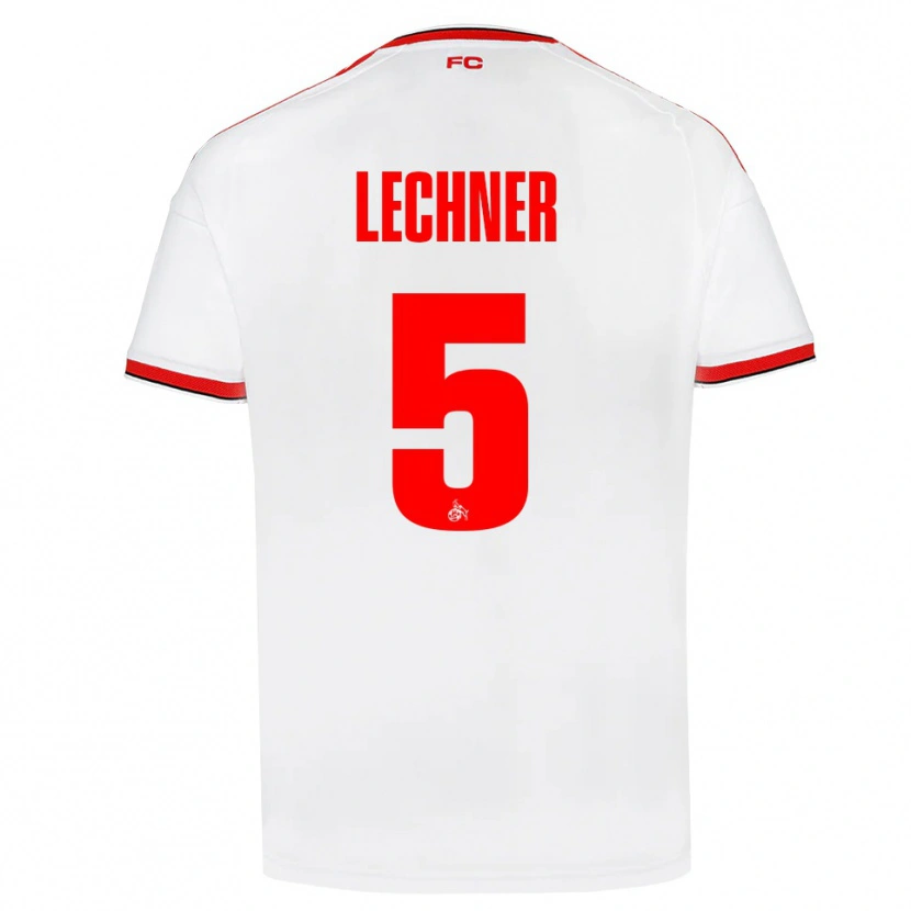 Danxen Dámské Luca Lechner #5 Bílá Červená Černá Domů Hráčské Dresy 2026/27 Dres