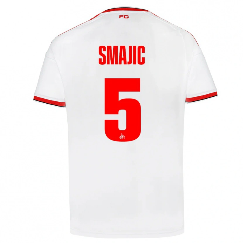 Danxen Dámské Rijad Smajic #5 Bílá Červená Černá Domů Hráčské Dresy 2026/27 Dres
