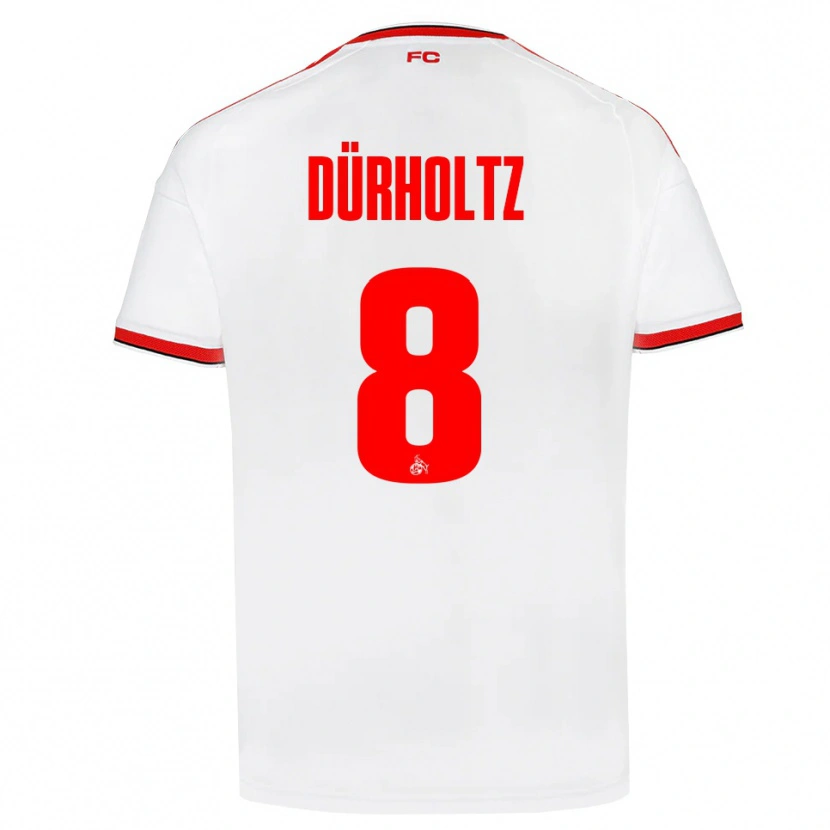 Danxen Dámské Luca Dürholtz #8 Bílá Červená Černá Domů Hráčské Dresy 2026/27 Dres