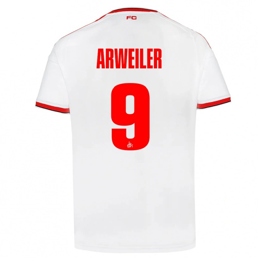 Danxen Dámské Jonas Arweiler #9 Bílá Červená Černá Domů Hráčské Dresy 2026/27 Dres