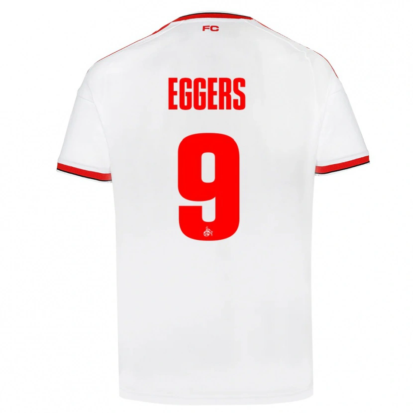 Danxen Dámské Milian Eggers #9 Bílá Červená Černá Domů Hráčské Dresy 2026/27 Dres