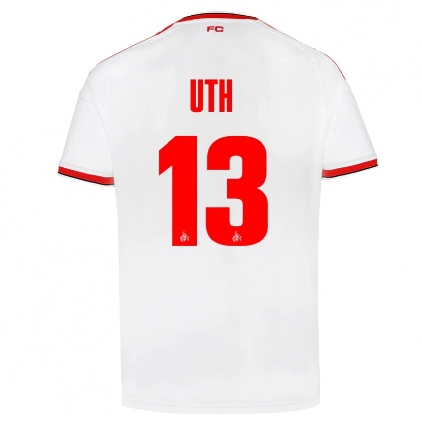 Danxen Dámské Mark Uth #13 Bílá Červená Černá Domů Hráčské Dresy 2026/27 Dres