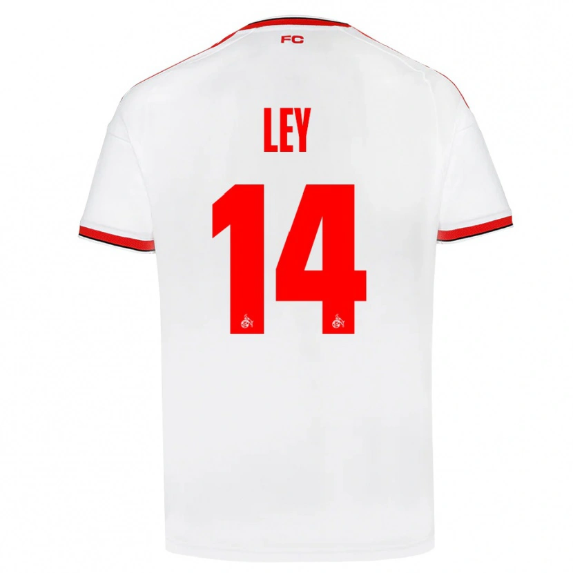 Danxen Dámské Benjamin Ley #14 Bílá Červená Černá Domů Hráčské Dresy 2026/27 Dres