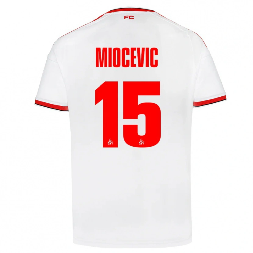 Danxen Dámské Gabriel Miocevic #15 Bílá Červená Černá Domů Hráčské Dresy 2026/27 Dres