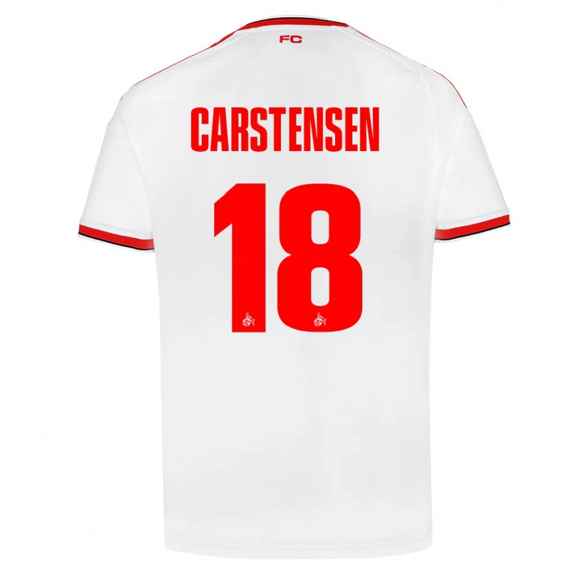 Danxen Dámské Rasmus Carstensen #18 Bílá Červená Černá Domů Hráčské Dresy 2026/27 Dres