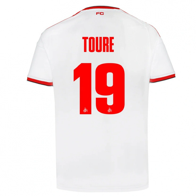 Danxen Dámské Safyan Toure #19 Bílá Červená Černá Domů Hráčské Dresy 2026/27 Dres
