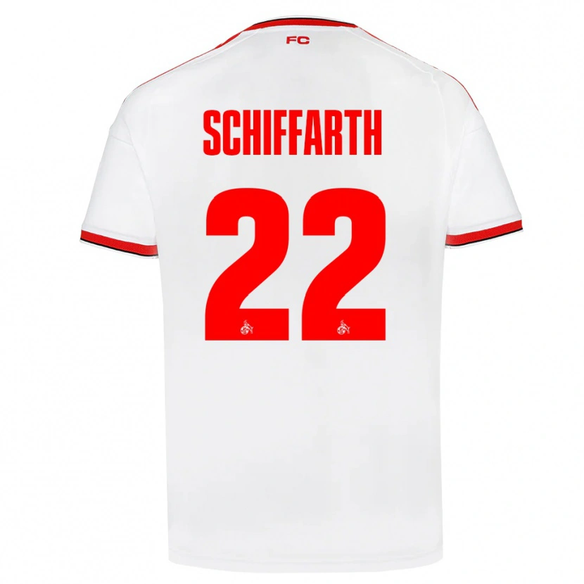Danxen Dámské Julia Schiffarth #22 Bílá Červená Černá Domů Hráčské Dresy 2026/27 Dres