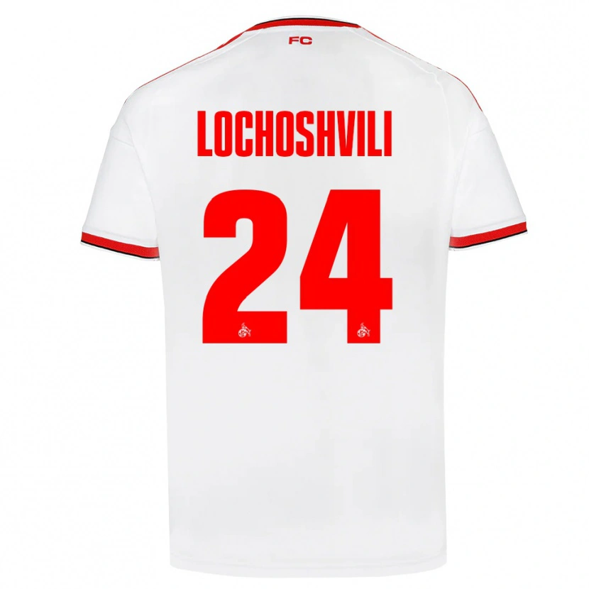 Danxen Dámské Luka Lochoshvili #24 Bílá Červená Černá Domů Hráčské Dresy 2026/27 Dres