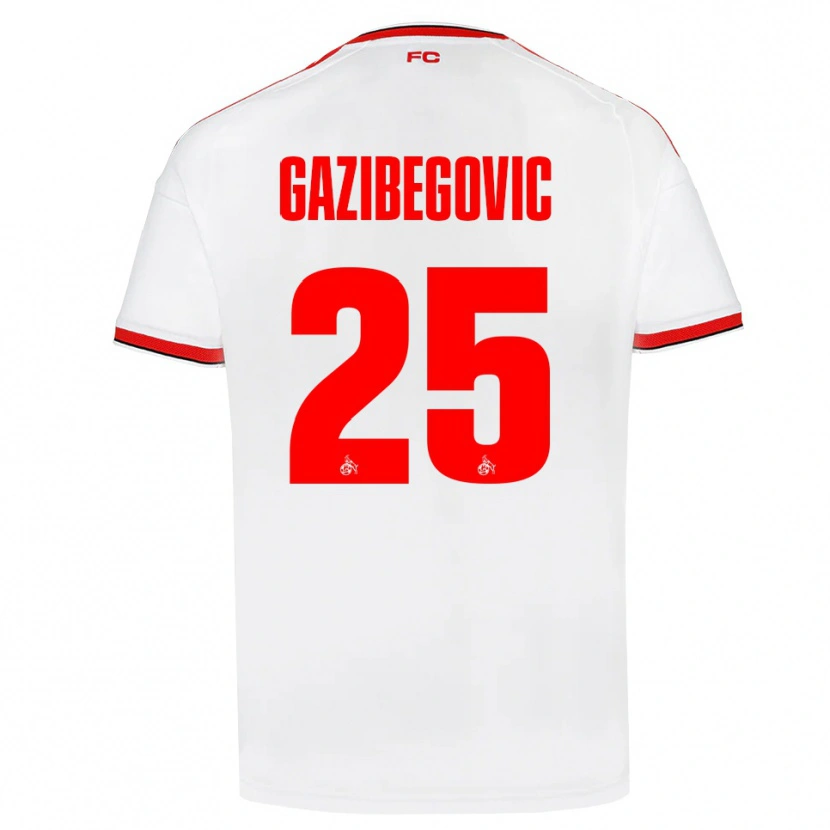 Danxen Dámské Jusuf Gazibegovic #25 Bílá Červená Černá Domů Hráčské Dresy 2026/27 Dres