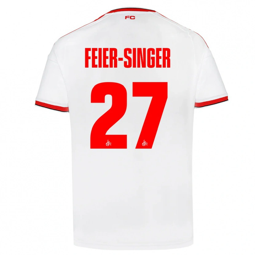 Danxen Dámské Laura Feier-Singer #27 Bílá Červená Černá Domů Hráčské Dresy 2026/27 Dres