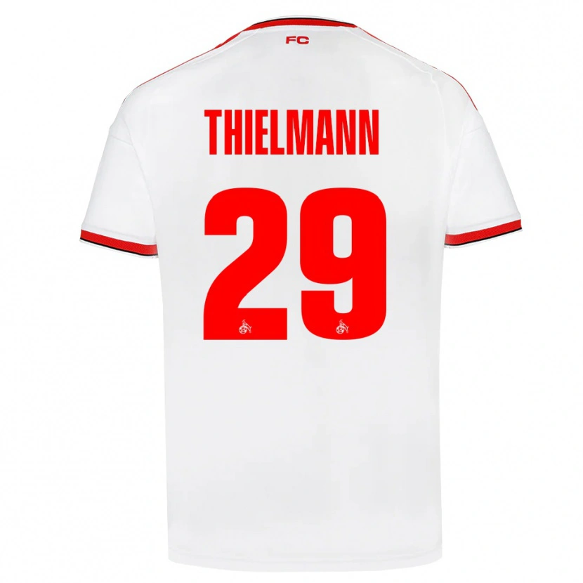 Danxen Dámské Jan Thielmann #29 Bílá Červená Černá Domů Hráčské Dresy 2026/27 Dres