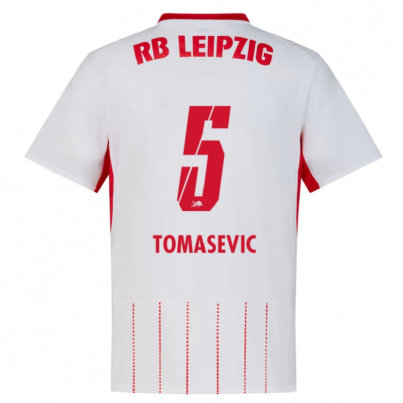 Danxen Dámské Niko Tomasevic #5 Červená Bílá Žlutá Domů Hráčské Dresy 2026/27 Dres