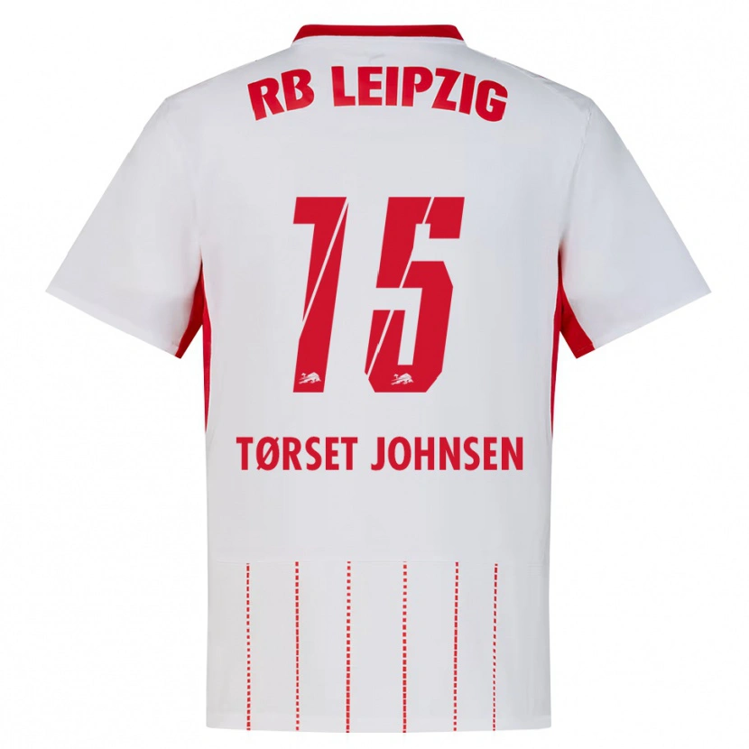 Danxen Dámské Patrik Tørset Johnsen #15 Červená Bílá Žlutá Domů Hráčské Dresy 2026/27 Dres