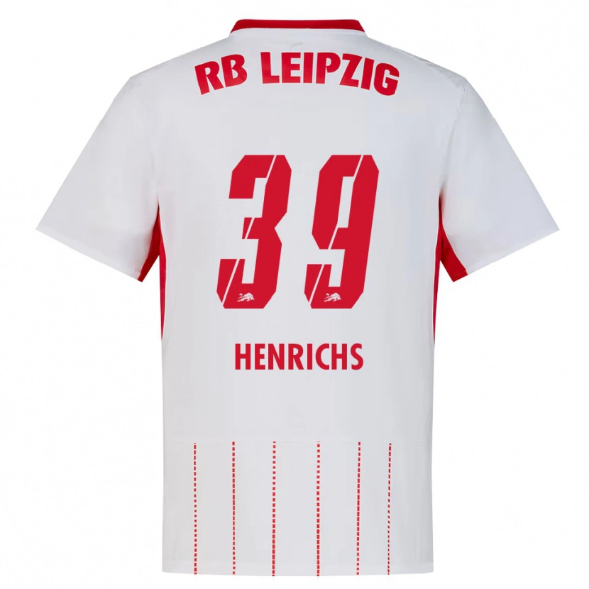 Danxen Dámské Benjamin Henrichs #39 Červená Bílá Žlutá Domů Hráčské Dresy 2026/27 Dres