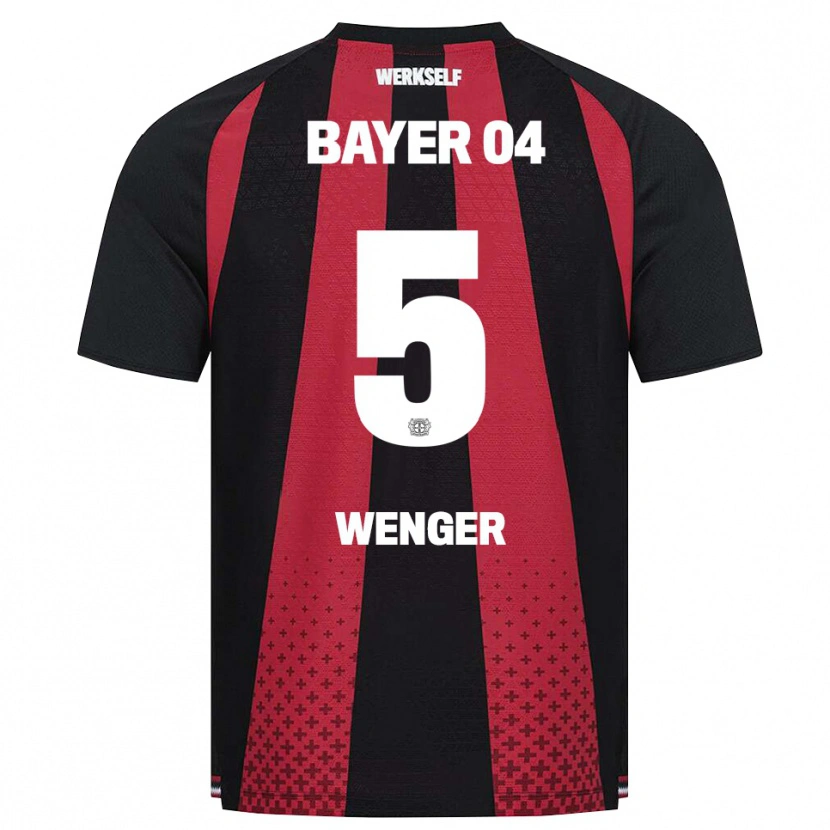 Danxen Dámské Claudia Wenger #5 Černá Bílá Červená Domů Hráčské Dresy 2026/27 Dres