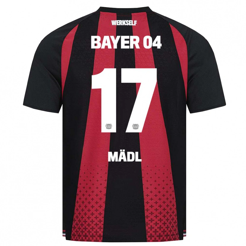 Danxen Dámské Valentina Mädl #17 Černá Bílá Červená Domů Hráčské Dresy 2026/27 Dres