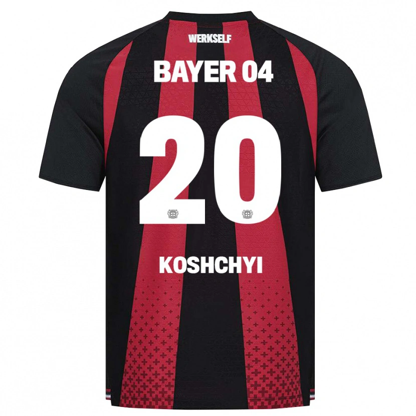 Danxen Dámské Yegor Koshchyi #20 Černá Bílá Červená Domů Hráčské Dresy 2026/27 Dres