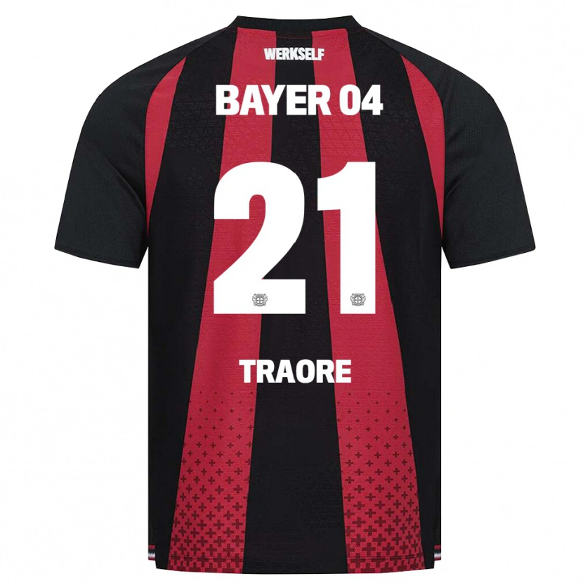 Danxen Dámské Amaël-Demba Traoré #21 Černá Bílá Červená Domů Hráčské Dresy 2026/27 Dres