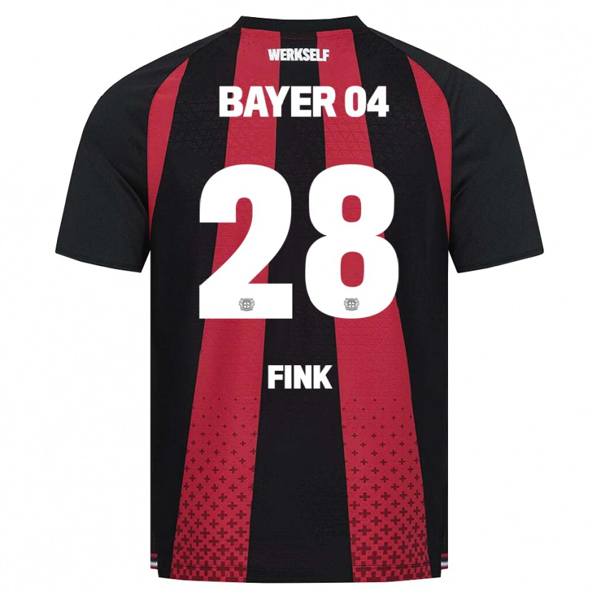 Danxen Dámské Felix Fink #28 Černá Bílá Červená Domů Hráčské Dresy 2026/27 Dres