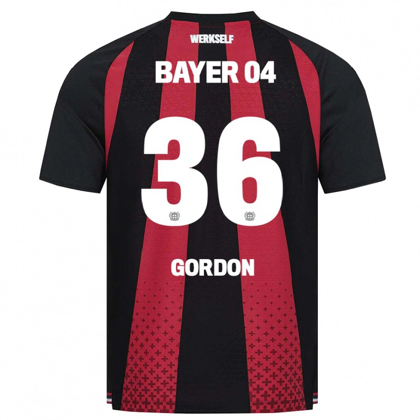 Danxen Dámské Max Gordon #36 Černá Bílá Červená Domů Hráčské Dresy 2026/27 Dres