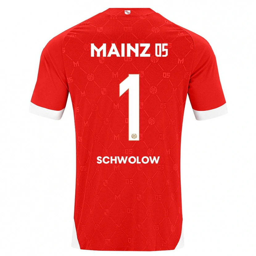 Danxen Dámské Alexander Schwolow #1 Červená Bílá Domů Hráčské Dresy 2026/27 Dres