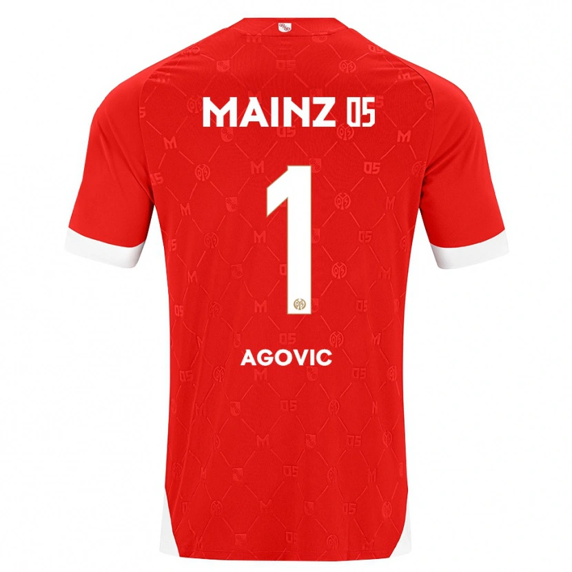 Danxen Dámské Daris Agovic #1 Červená Bílá Domů Hráčské Dresy 2026/27 Dres