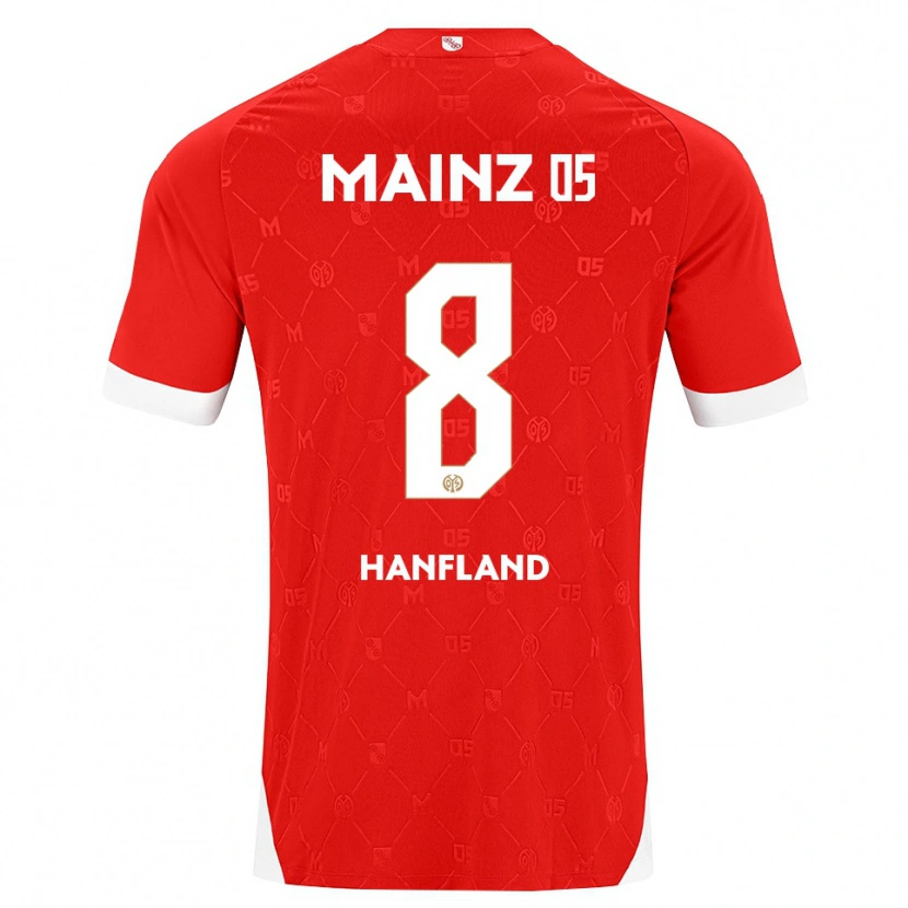 Danxen Dámské Paul Hanfland #8 Červená Bílá Domů Hráčské Dresy 2026/27 Dres