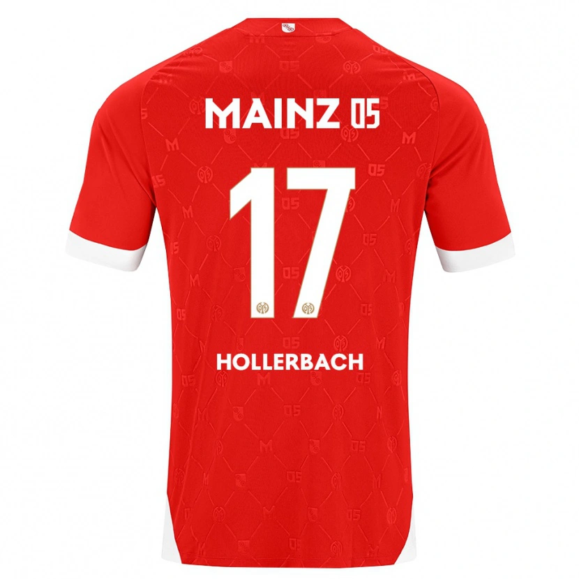 Danxen Dámské Benedict Hollerbach #17 Červená Bílá Domů Hráčské Dresy 2026/27 Dres