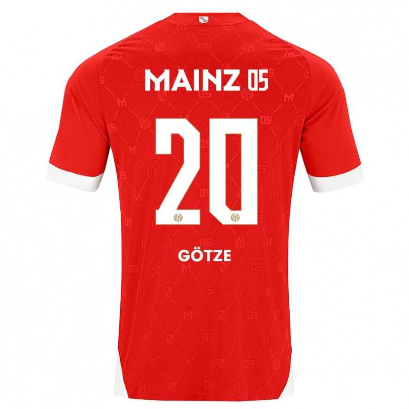 Danxen Dámské Justus Götze #20 Červená Bílá Domů Hráčské Dresy 2026/27 Dres