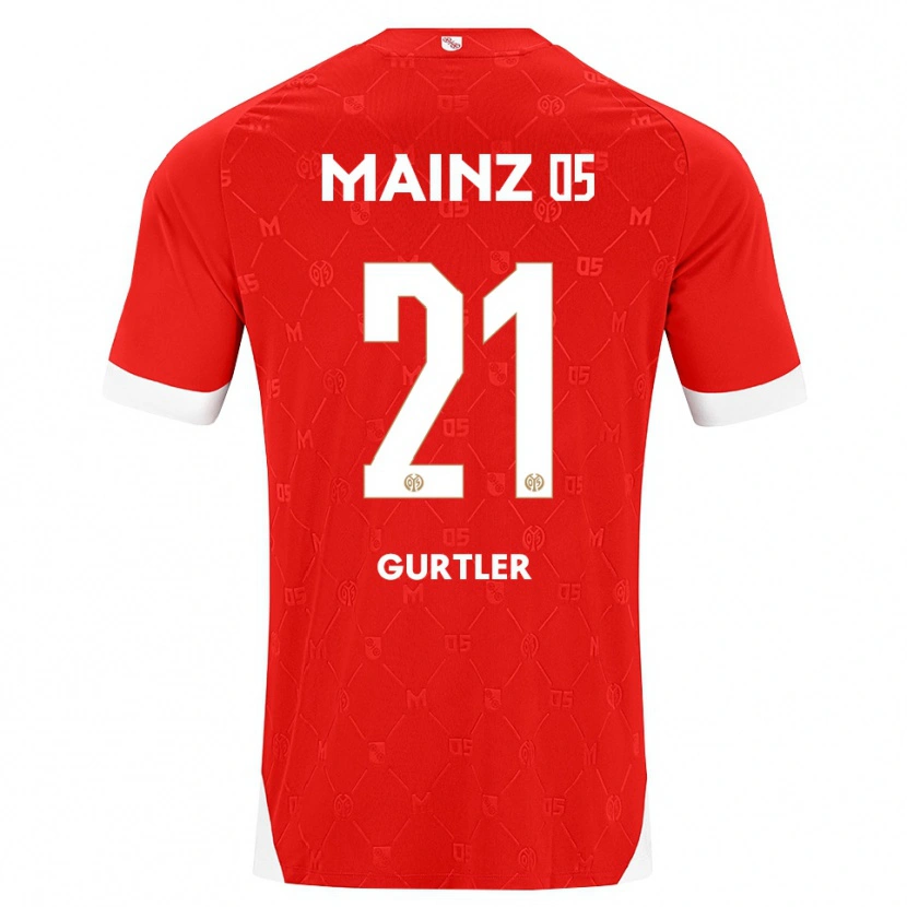 Danxen Dámské Lisa Gürtler #21 Červená Bílá Domů Hráčské Dresy 2026/27 Dres