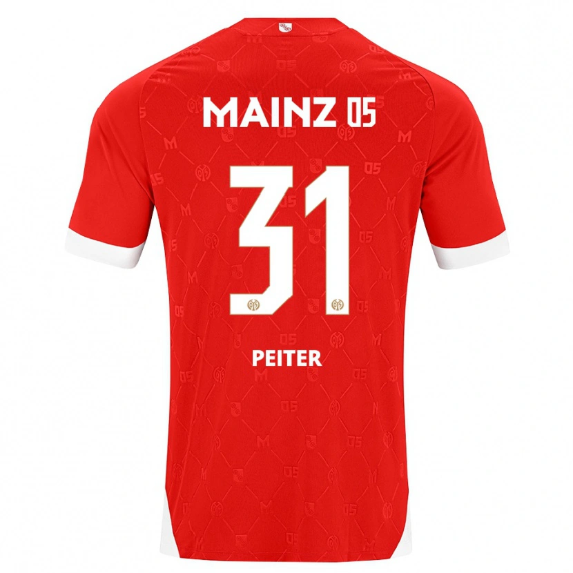 Danxen Dámské Chiara Peiter #31 Červená Bílá Domů Hráčské Dresy 2026/27 Dres