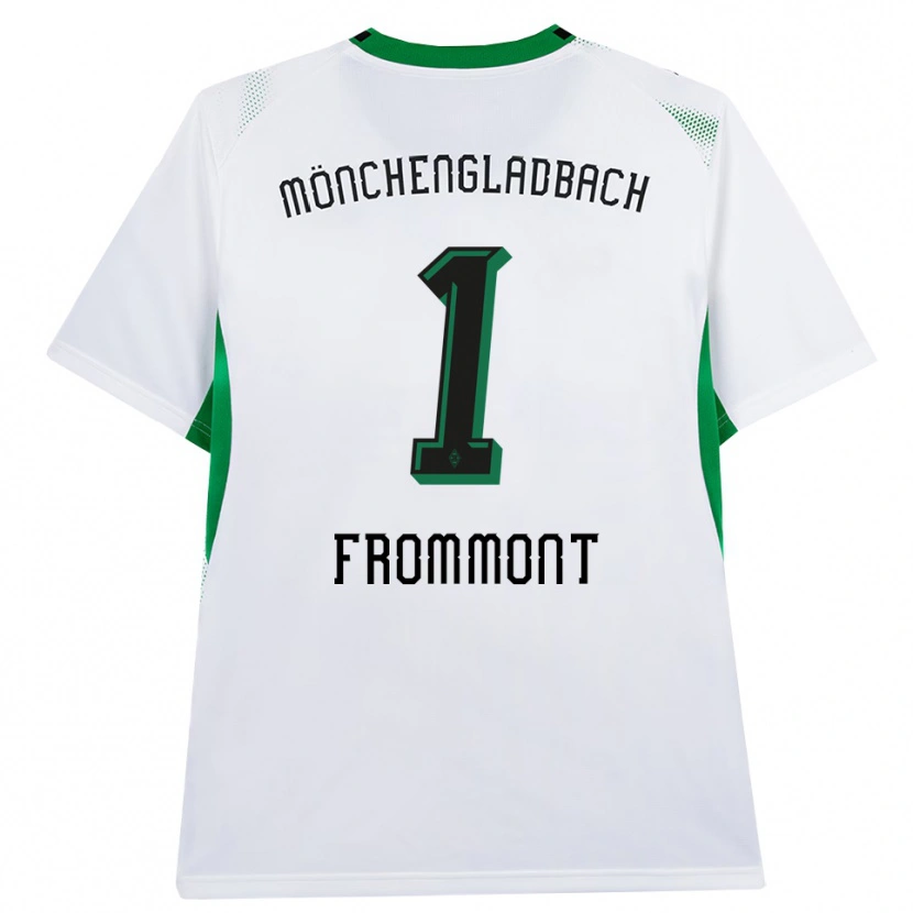 Danxen Dámské Romina Frommont #1 Bílá Černá Zelená Domů Hráčské Dresy 2026/27 Dres