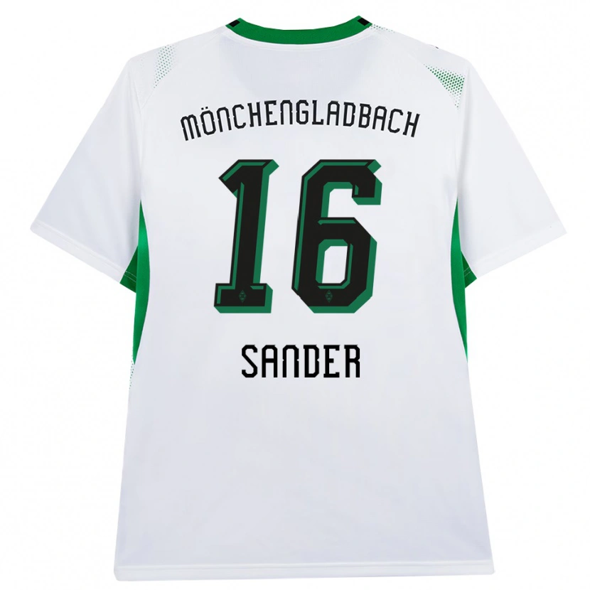 Danxen Dámské Philipp Sander #16 Bílá Černá Zelená Domů Hráčské Dresy 2026/27 Dres