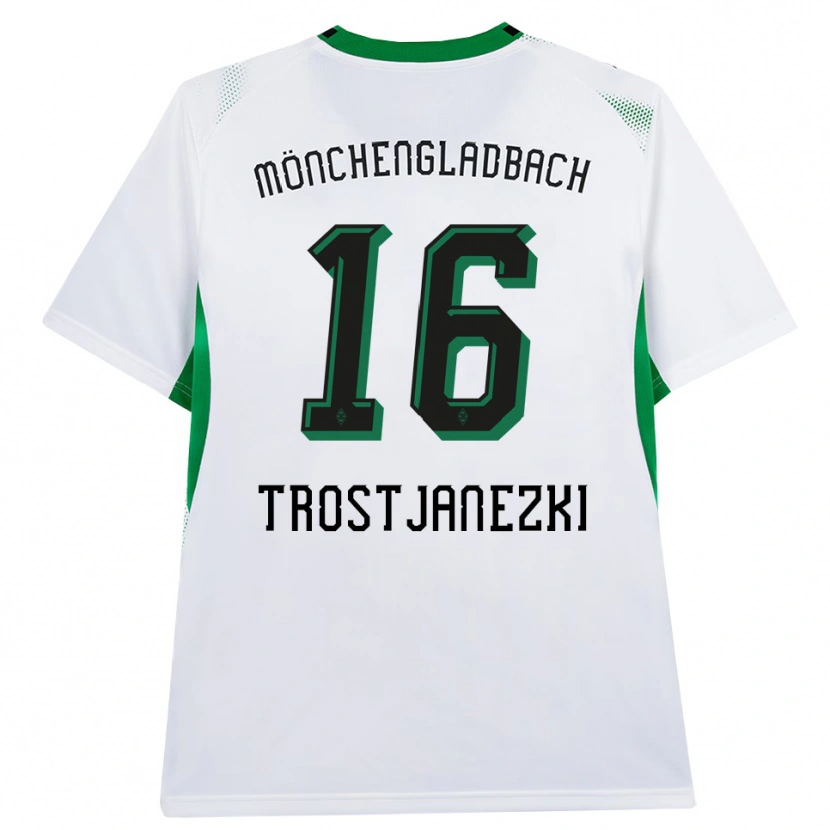 Danxen Dámské Noel Trostjanezki #16 Bílá Černá Zelená Domů Hráčské Dresy 2026/27 Dres