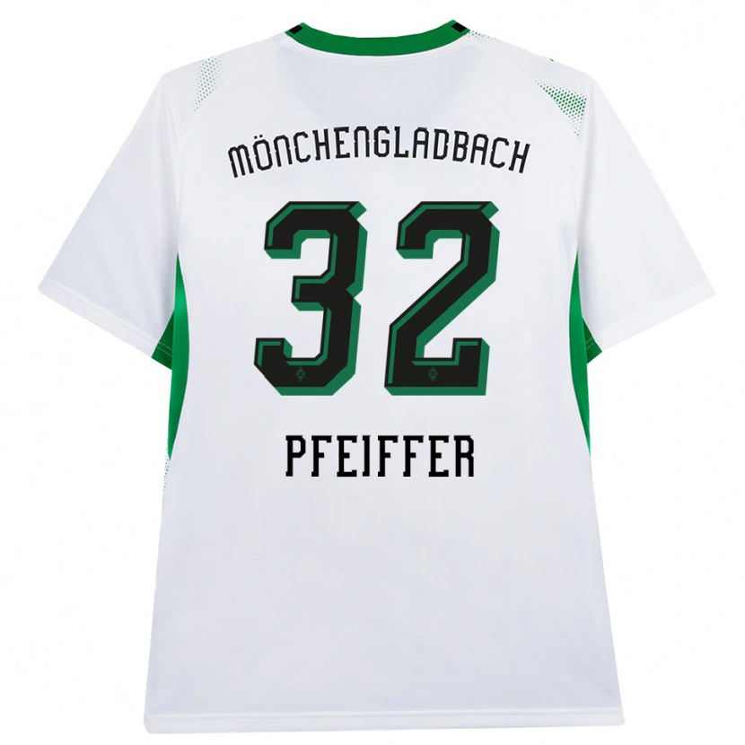 Danxen Dámské Tim Pfeiffer #32 Bílá Černá Zelená Domů Hráčské Dresy 2026/27 Dres