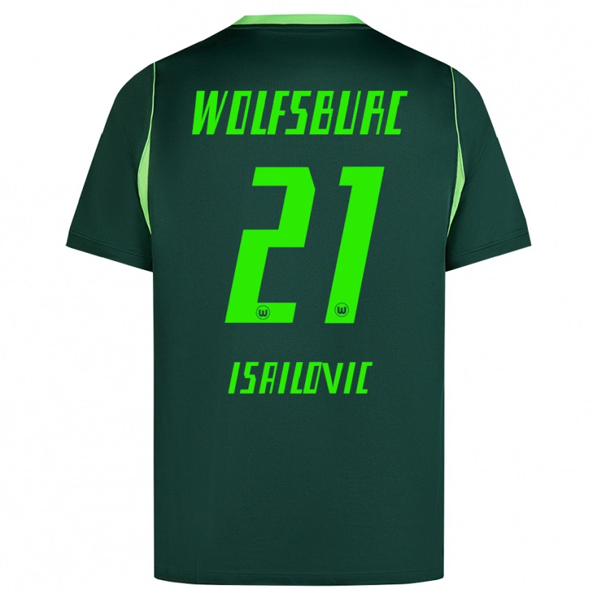 Danxen Dámské Nikola Isailovic #21 Tmavě Zelená Bílá Domů Hráčské Dresy 2026/27 Dres