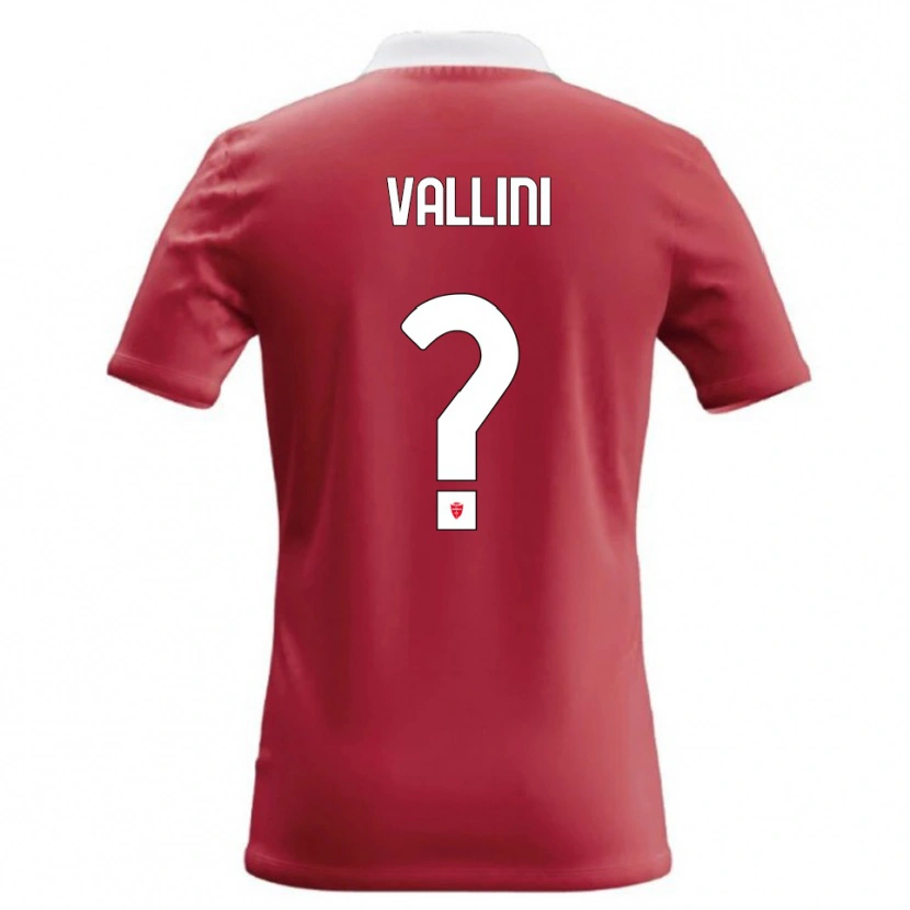 Danxen Dámské Andrea Vallini #0 Červená Bílá Domů Hráčské Dresy 2026/27 Dres