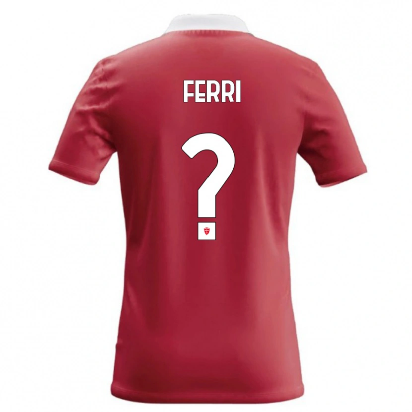 Danxen Dámské Cristian Ferri #0 Červená Bílá Domů Hráčské Dresy 2026/27 Dres