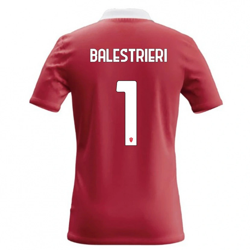 Danxen Dámské Alessandro Balestrieri #1 Červená Bílá Domů Hráčské Dresy 2026/27 Dres