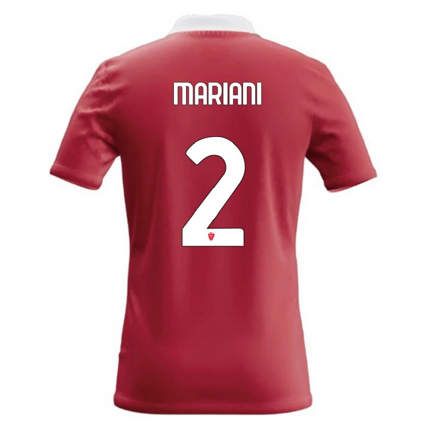 Danxen Dámské Christian Mariani #2 Červená Bílá Domů Hráčské Dresy 2026/27 Dres