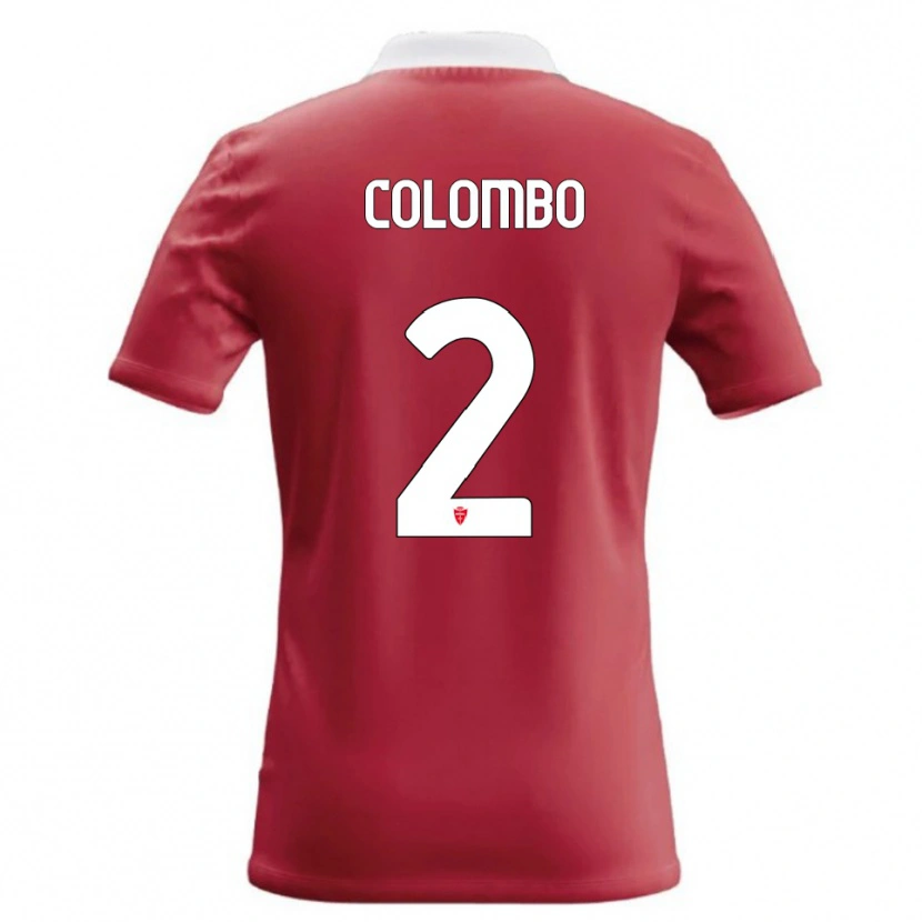 Danxen Dámské Davide Colombo #2 Červená Bílá Domů Hráčské Dresy 2026/27 Dres