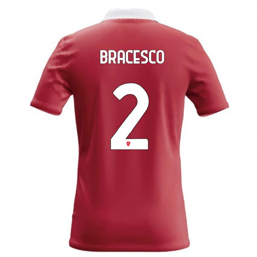 Danxen Dámské Riccardo Bracesco #2 Červená Bílá Domů Hráčské Dresy 2026/27 Dres