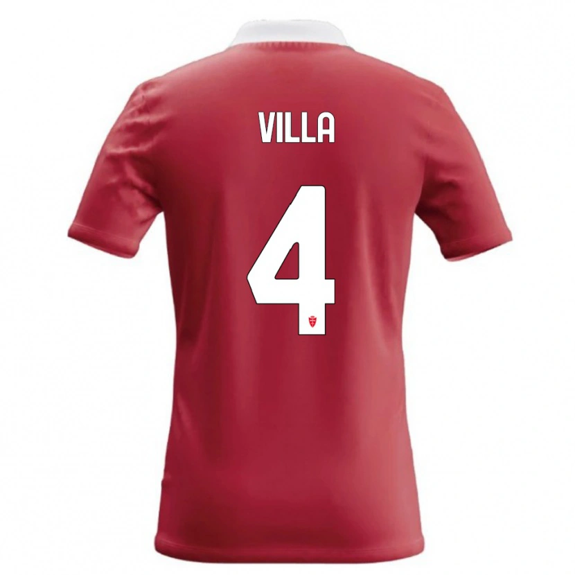 Danxen Dámské Manuel Villa #4 Červená Bílá Domů Hráčské Dresy 2026/27 Dres