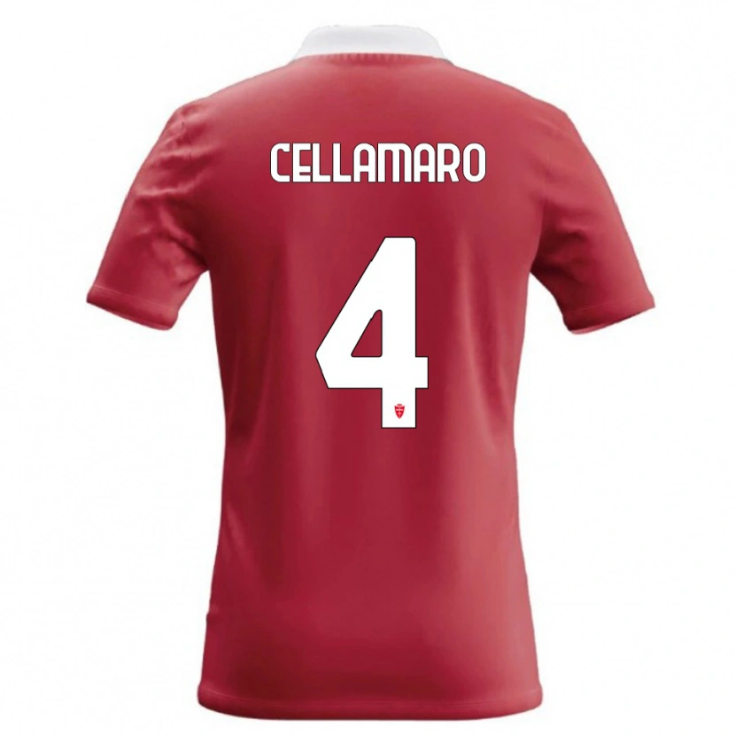 Danxen Dámské Simone Cellamaro #4 Červená Bílá Domů Hráčské Dresy 2026/27 Dres