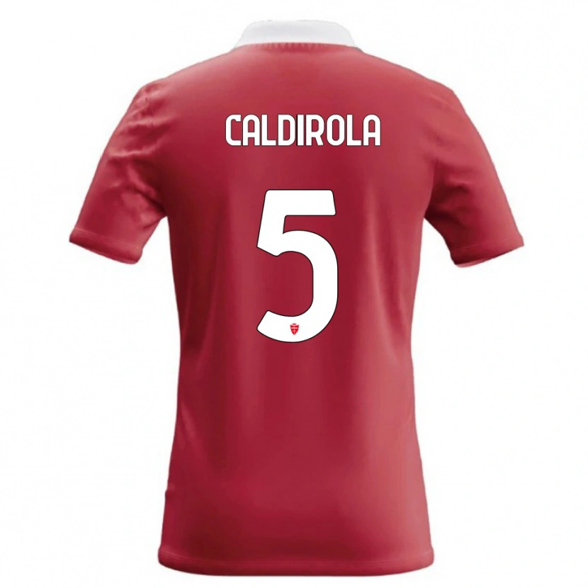 Danxen Dámské Luca Caldirola #5 Červená Bílá Domů Hráčské Dresy 2026/27 Dres