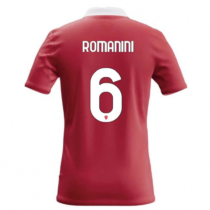 Danxen Dámské Andrea Romanini #6 Červená Bílá Domů Hráčské Dresy 2026/27 Dres