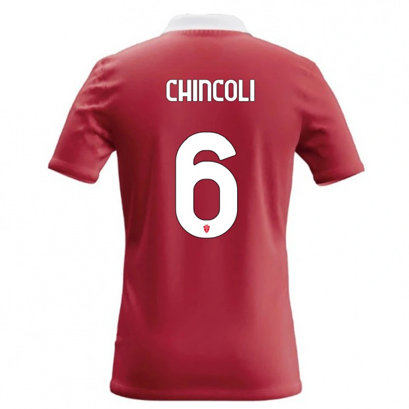 Danxen Dámské Lorenzo Chincoli #6 Červená Bílá Domů Hráčské Dresy 2026/27 Dres