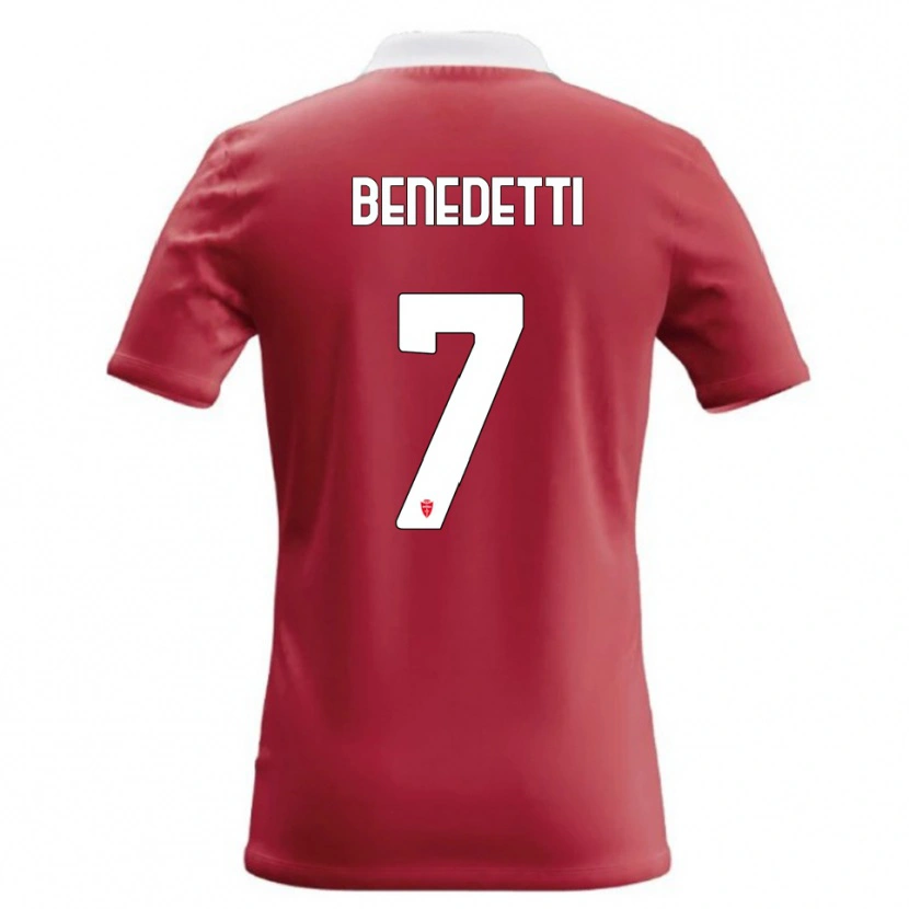 Danxen Dámské Elia Benedetti #7 Červená Bílá Domů Hráčské Dresy 2026/27 Dres