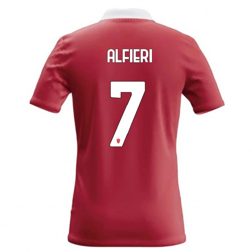 Danxen Dámské Orazio Alfieri #7 Červená Bílá Domů Hráčské Dresy 2026/27 Dres